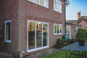 white upvc bifold doors